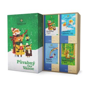 Sonnentor Dárková kazeta čajová BIO - Půvabný čas Vánoc (4 ks) - bylinkovo-ovocné čaje