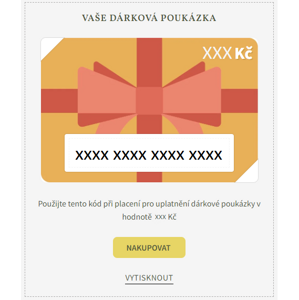 DrahouŠEK - Elektronický dárkový poukaz 500 Kč - ideální dárek na poslední chvíli