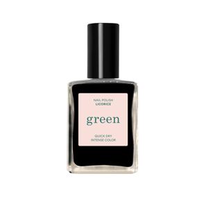 Manucurist Green lak na nehty - Licorice (15 ml) - nekompromisní černá